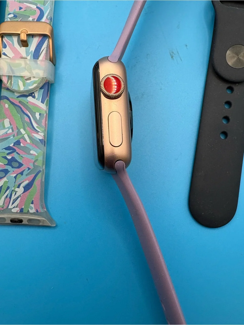 Apple watch series 3  with GPS & cellular with charger & additional bands